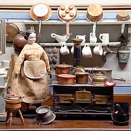 Coburger Puppenmuseum Puppenküche um 1880