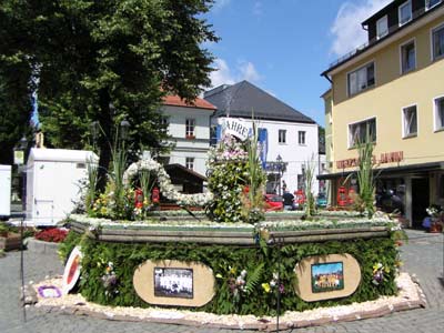 Brunnen am Luitpoldplatz in Wunsiedel im Fichtelgebirge
