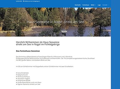 Referenz über die Zusammenarbeit mit unserem Kunden Haus Seewiese direkt am See in Nagel Referenz über die Zusammenarbeit mit unserem Kunden Haus Seewiese direkt am See in Nagel