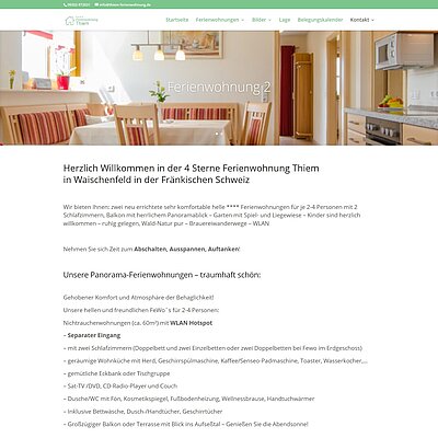 Referenz über die Zusammenarbeit mit unserem Kunden Ferienwohnung Thiem in Waischenfeld Referenz über die Zusammenarbeit mit unserem Kunden Ferienwohnung Thiem in Waischenfeld