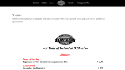 Referenz über die Zusammenarbeit mit unserem Kunden Irish Pub O’Sheas in Nürnberg Referenz über die Zusammenarbeit mit unserem Kunden Irish Pub O’Sheas in Nürnberg