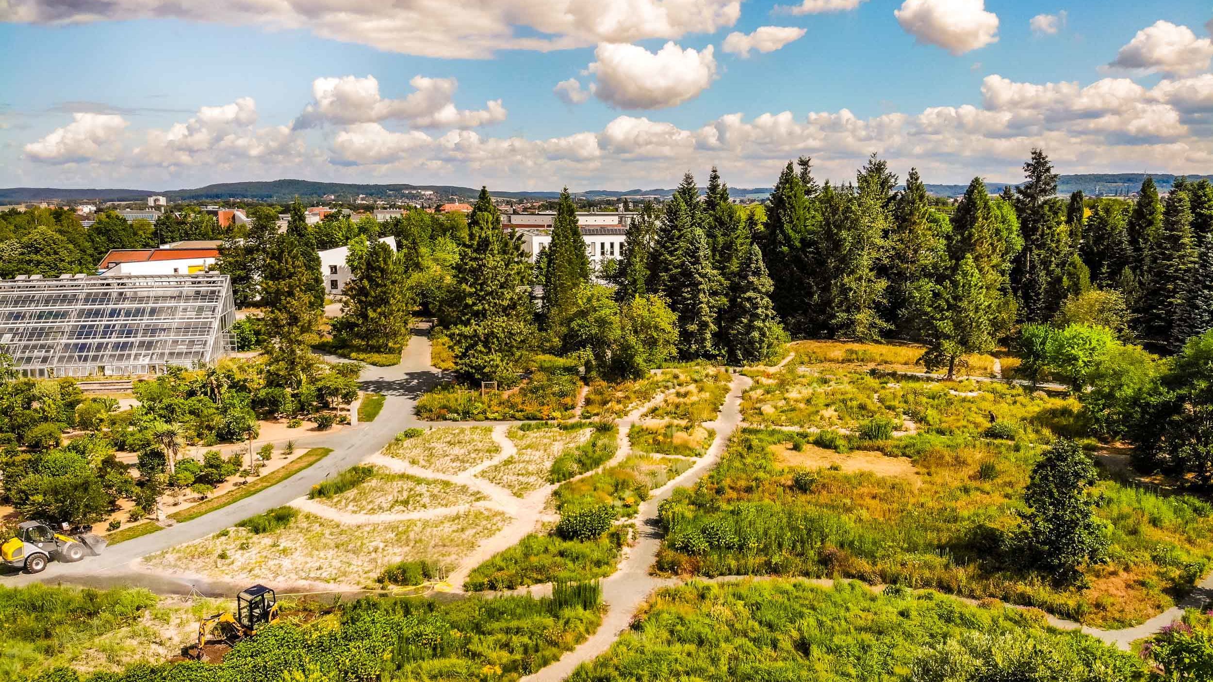 Ökologisch-Botanischer Garten Bayreuth aus der Vogelperspektive
