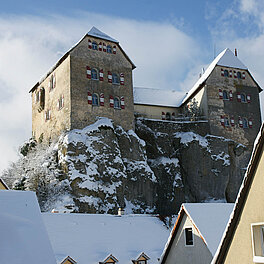 Hiltpoltstein in der Fränkischen Schweiz - Ort im Winter