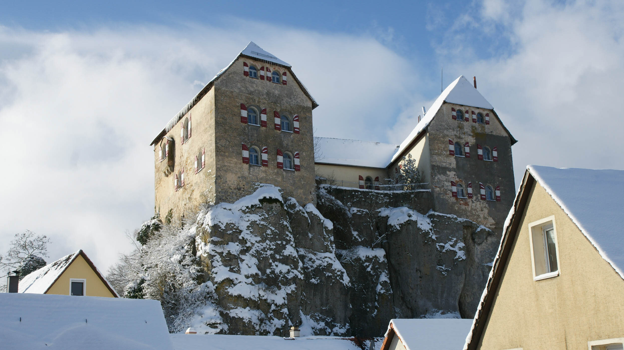 Hiltpoltstein in der Fränkischen Schweiz - Ort im Winter