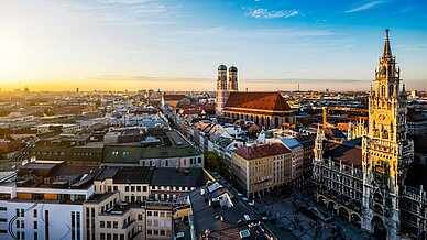 Veranstaltungen in München: Tipps für eine erfolgreiche Planung - Luftbild München Innenstadt