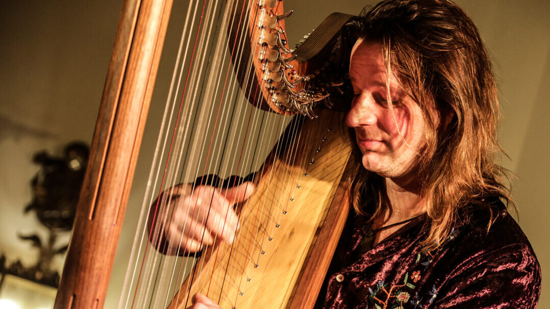 St. Patricksday Session – finest Celtic Music live feat. Andy Lang und special guests - andy lang an der harfe