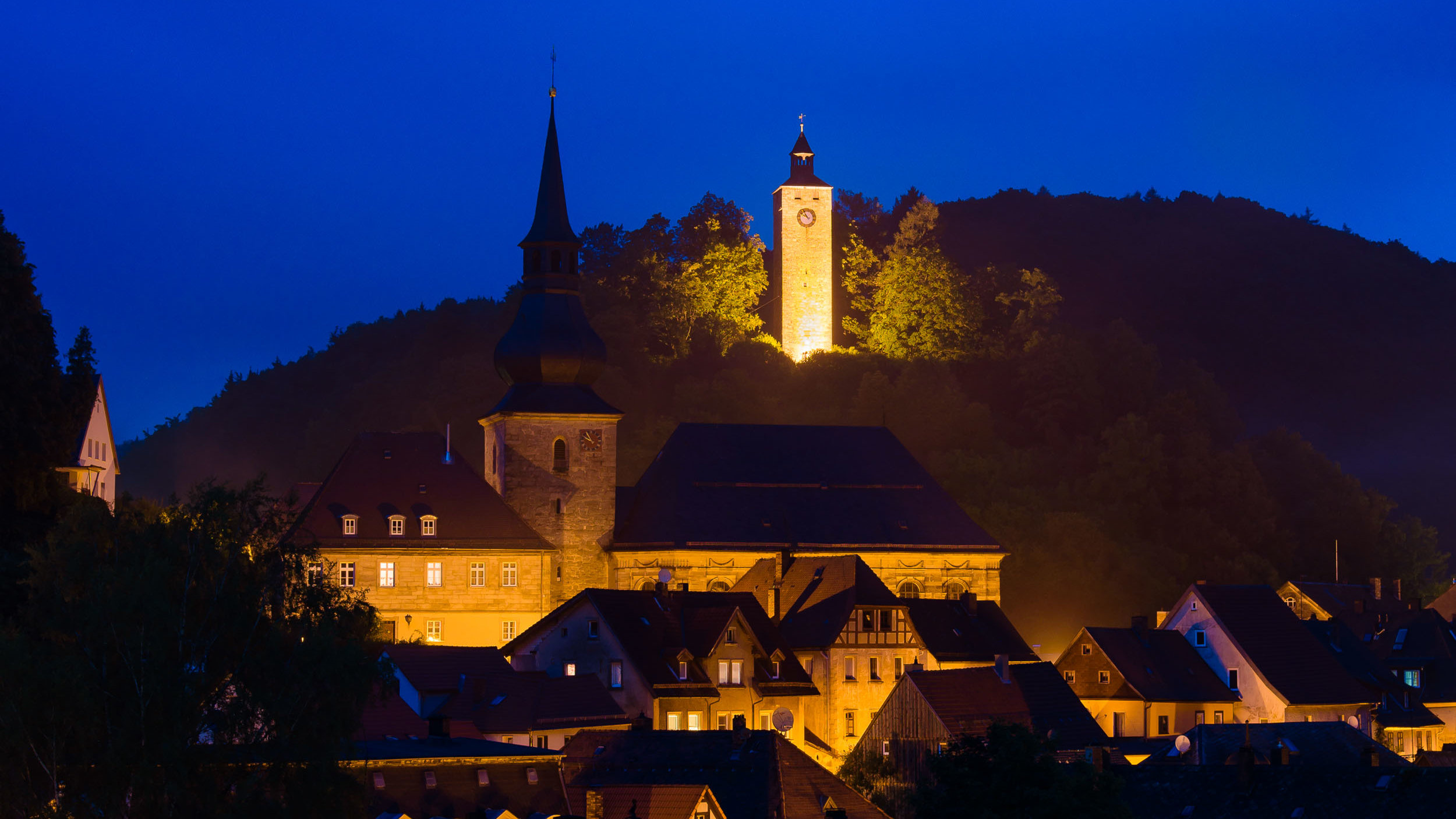 Altstadt Bad Berneck bei Nacht