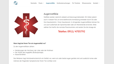 Referenz über die Zusammenarbeit mit unserem Kunden Tierärztliche Praxis für Augenheilkunde Referenz über die Zusammenarbeit mit unserem Kunden Tierärztliche Praxis für Augenheilkunde