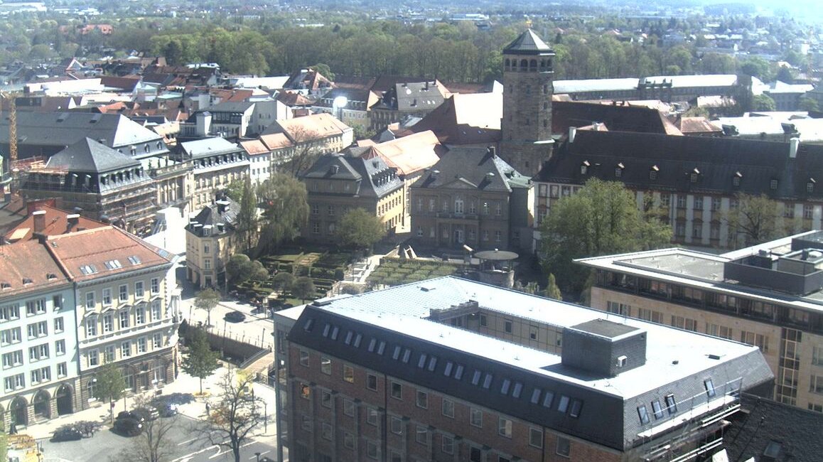 Ausblick von der Dachterrasse Neues Rathaus Bayreuth