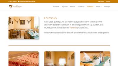 Referenz über die Zusammenarbeit mit unserem Kunden Pension Zum Edlen Hirschen mit Gästehaus Referenz über die Zusammenarbeit mit unserem Kunden Pension Zum Edlen Hirschen mit Gästehaus