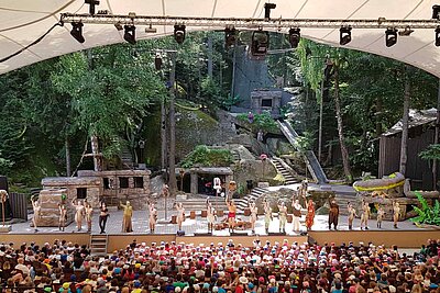 Luisenburg-Festspiele Wunsiedel bei Bayreuth - Blick auf die Bühne