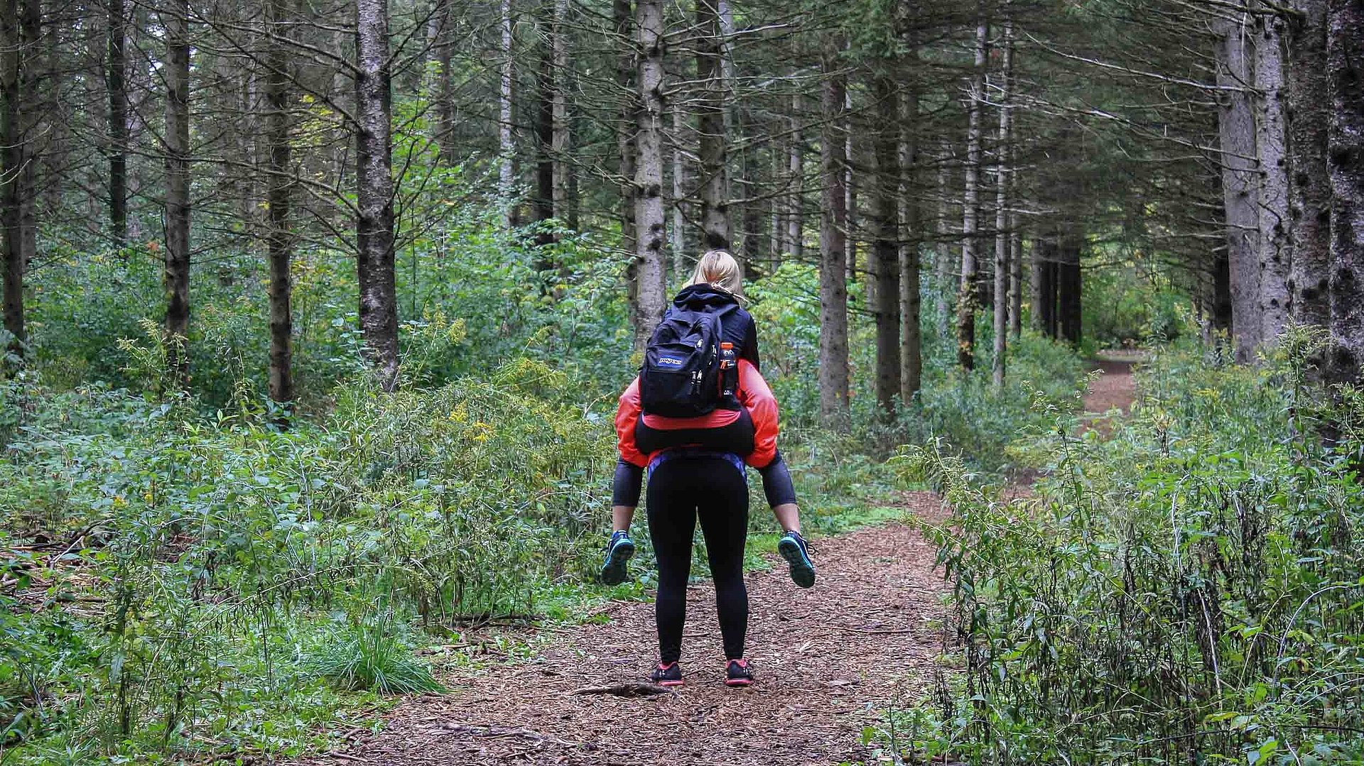 Wandern und Wanderurlaub in Ostbayern - zwei Frauen auf Wanderung im Wald