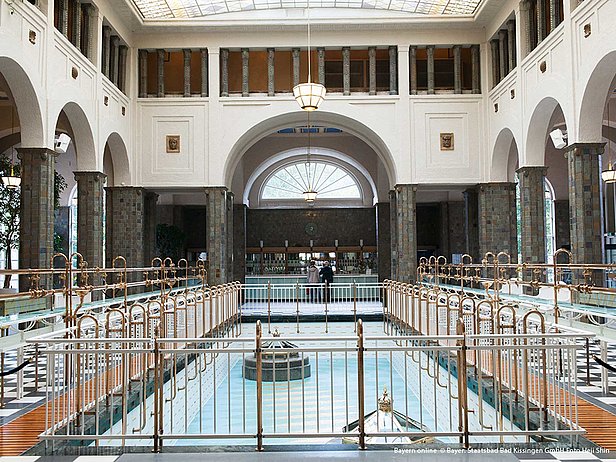 Die Brunnen-/Wandelhalle in Bad Kissingen