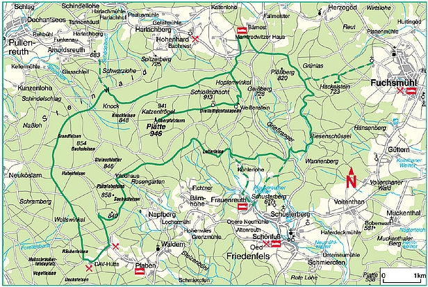 Mountainbike-Netz Fichtelgebirge in Friedenfels
