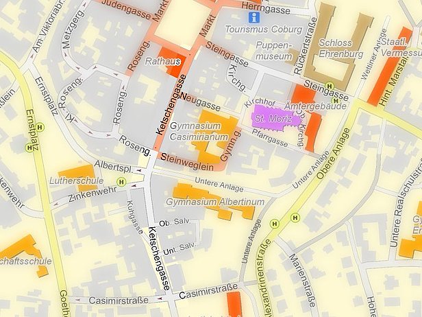 Stadtplan Coburg