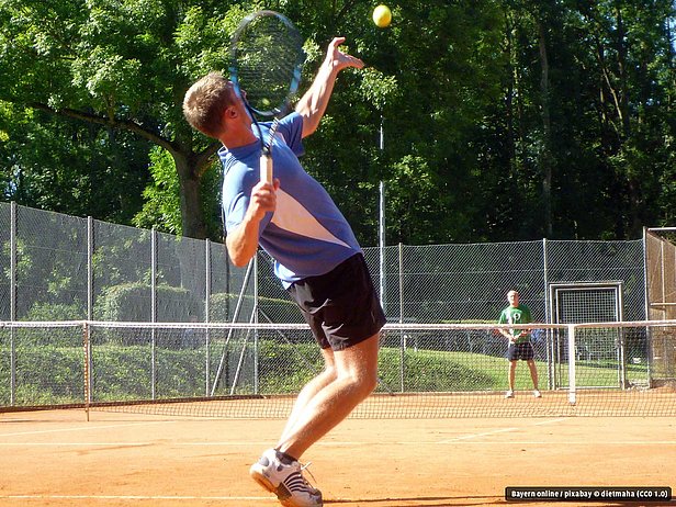 Tennisspielen im Frankenwald. Hier macht es riesigen Spaß!