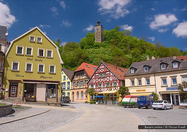 Historischer Marktplatz in Bad Berneck im Fichtelgebirge