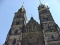 Die Kirche St. Lorenz in Nürnbergs Stadtzentrum