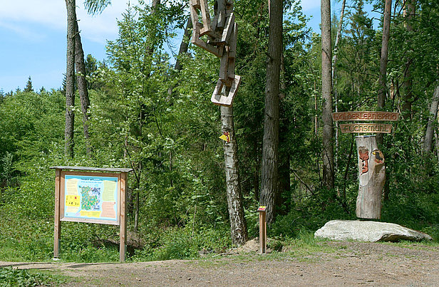 Eingang Wald-Erlebnispfad in Fuchsmühl