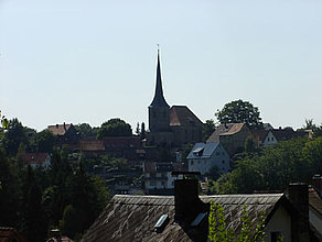 Ein Blick über Eckersdorf hinüber zur Ägidiuskirche.