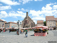 Der Hauptmarkt im Zentrum Nürnbergs