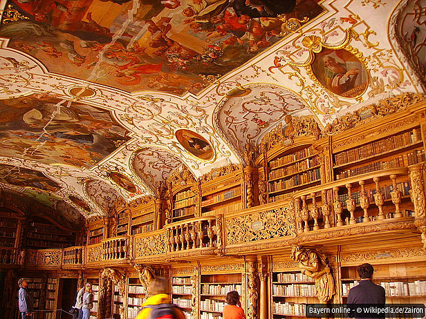 Die Klosterbibliothek der Abtei Waldsassen im Fichtelgebirge